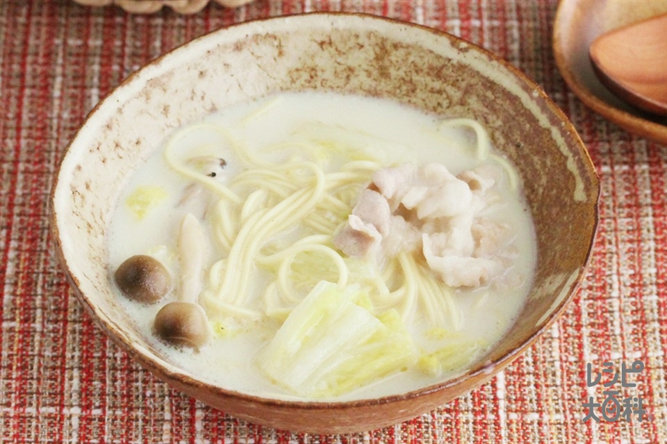濃厚豆乳鍋シメラーメン(中華めんを使ったレシピ)