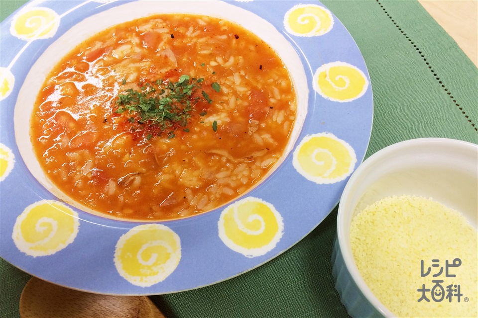 トマトキムチリゾット(ご飯+トマトを使ったレシピ)