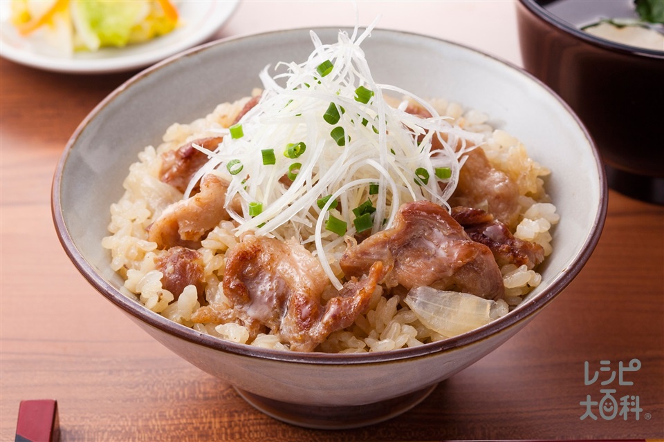 しょうが焼きのだし炊きご飯(米+豚こま切れ肉を使ったレシピ)