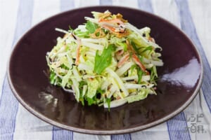 白菜とミズナのしゃきしゃき和風トスサラダ