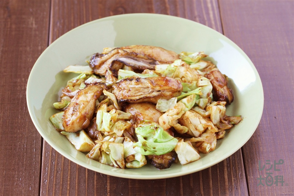 牡蠣の甘辛炒め(かき（むき身）+キャベツを使ったレシピ)