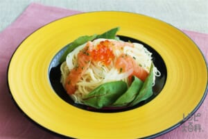 銀鮭の冷製パスタ(カッペリーニ+新玉ねぎを使ったレシピ)