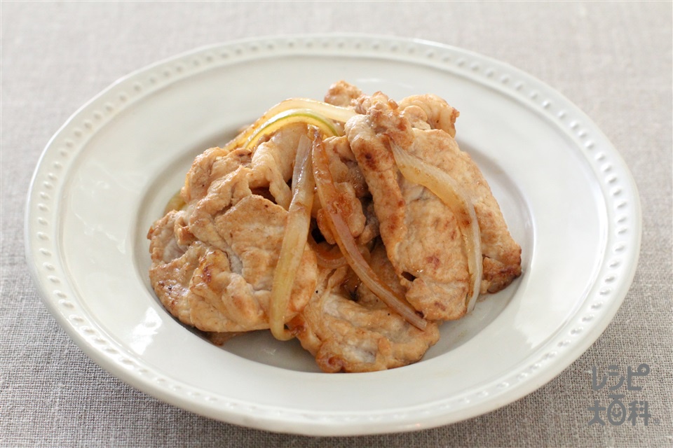 豚の生姜焼き(豚ロース薄切り肉+玉ねぎ（小）を使ったレシピ)