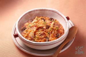 トマト De チーズリゾットのレシピ 作り方 献立 レシピ大百科 レシピ 料理 味の素パーク ご飯やシュレッドチーズを使った料理