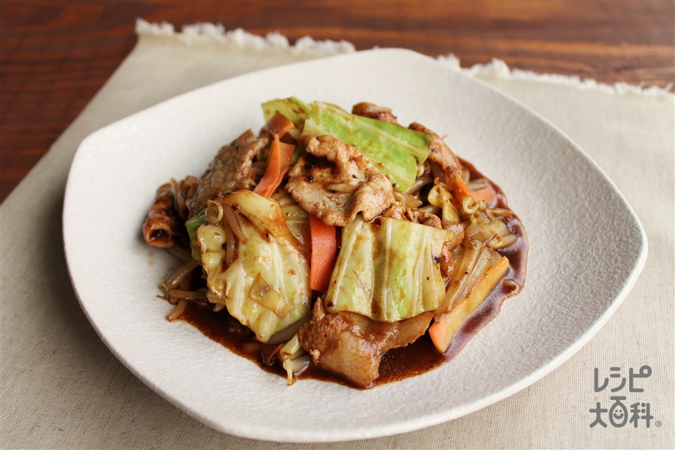 カット野菜の回鍋肉(豚こま切れ肉+袋入りカット野菜（キャベツミックス）を使ったレシピ)