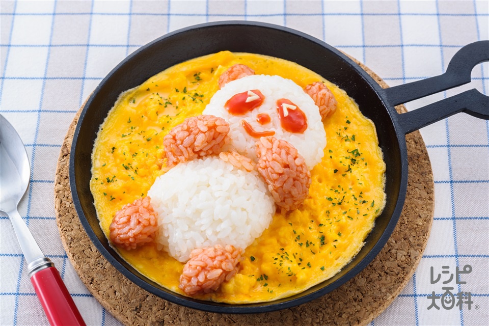 「アジパンダ」Cooking☆巻かないオムライス(ご飯+卵を使ったレシピ)