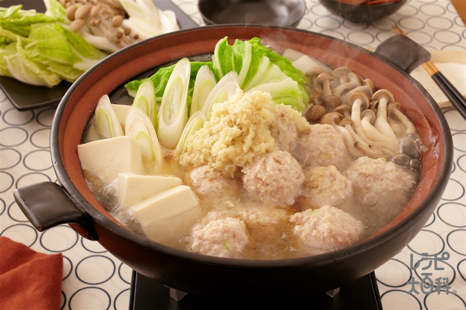 身体ぽかぽか！鶏だし生姜鍋(鶏ひき肉+白菜を使ったレシピ)