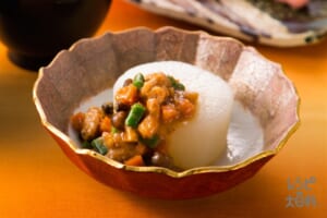 風呂吹き大根の肉野菜みそがけ