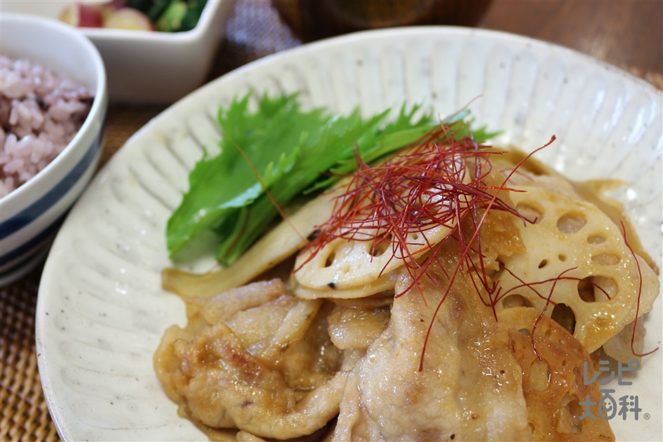 美濃ポークと羽島れんこんの和風マリネ(豚肩ロース薄切り肉+ごぼうを使ったレシピ)