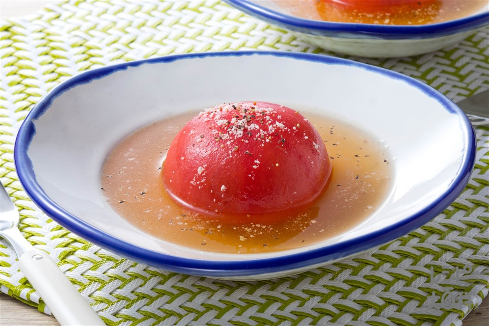 まるごとトマトのスープ野菜(トマト+パセリのみじん切りを使ったレシピ)