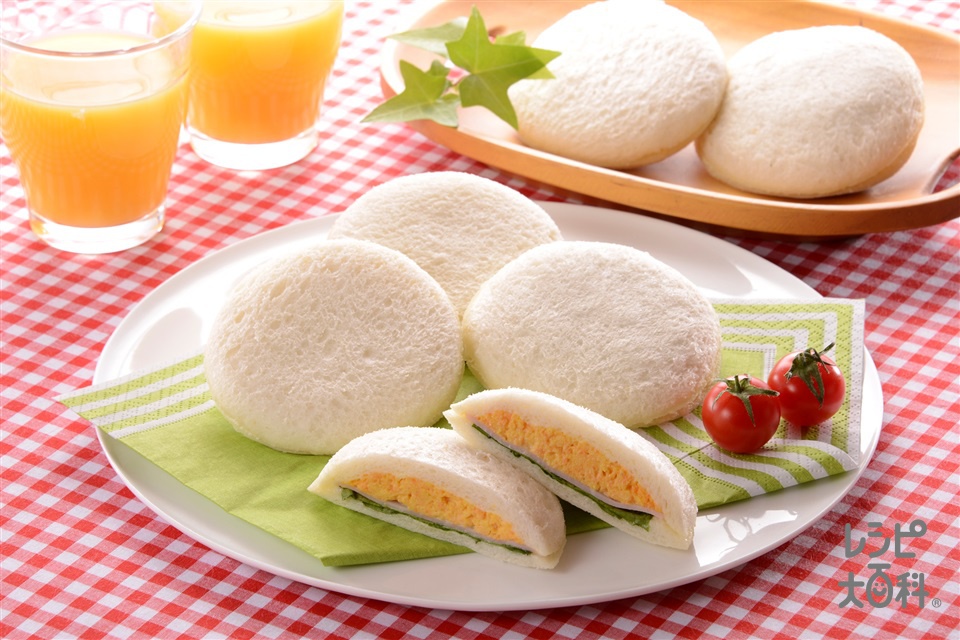 にんじんとたまごのまんまるサンドのレシピ 作り方 レシピ大百科 レシピ 料理 味の素パーク サンドイッチ用食パンやグリーンリーフを使った料理
