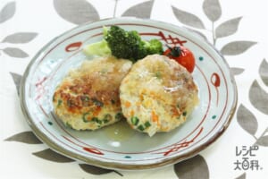 鶏ひき肉の野菜寄せ焼き 和風あん