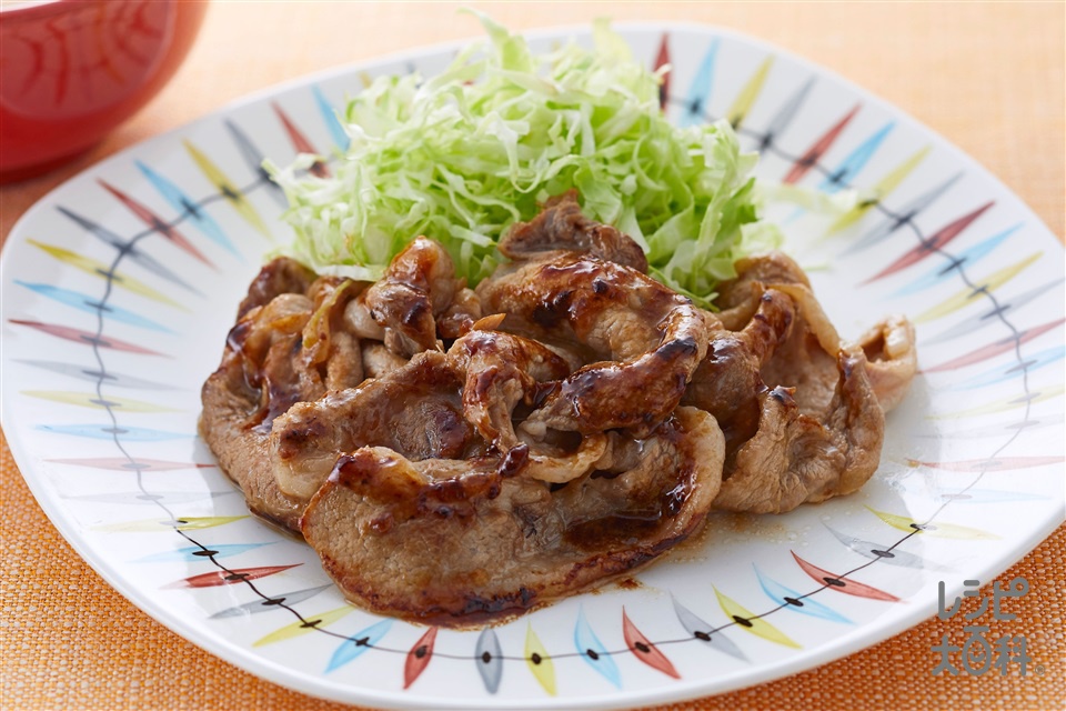 豚肉のオイスー生姜焼き(豚しょうが焼き用肉+キャベツを使ったレシピ)