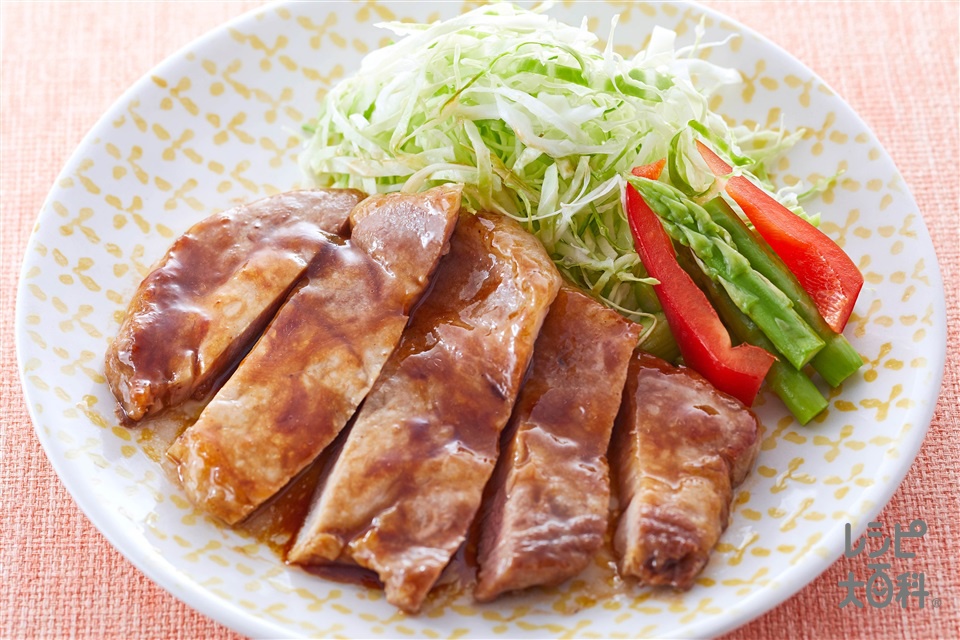 オイバタポークソテー(豚ロース肉（厚切り）+キャベツを使ったレシピ)