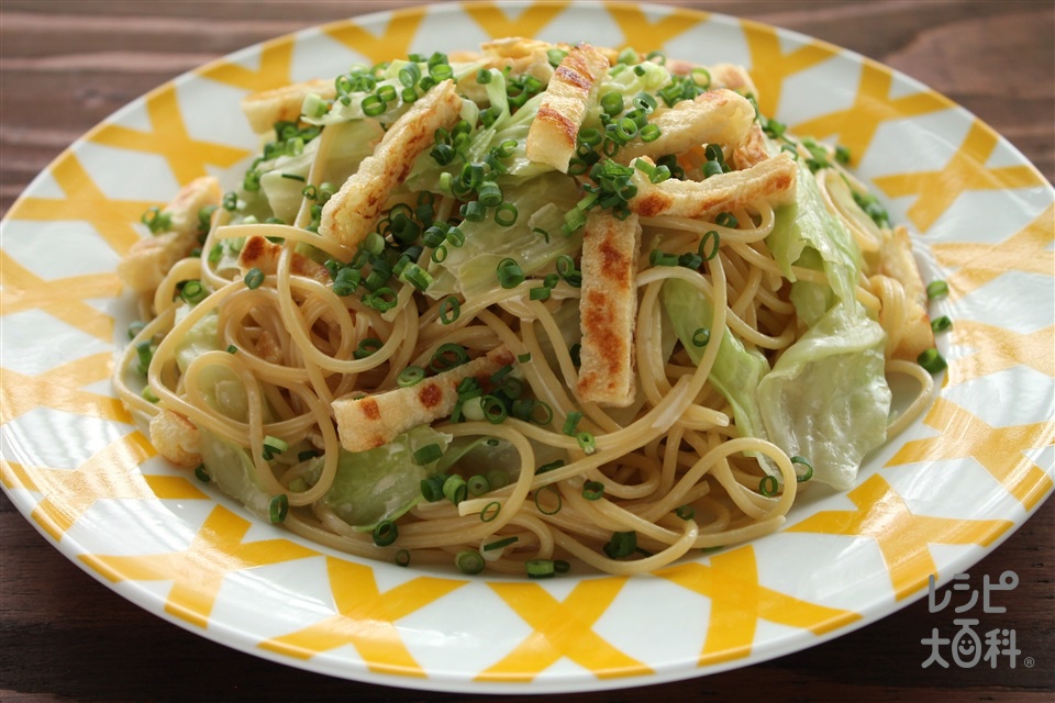 油揚げのマヨポンパスタ(スパゲッティ+キャベツを使ったレシピ)