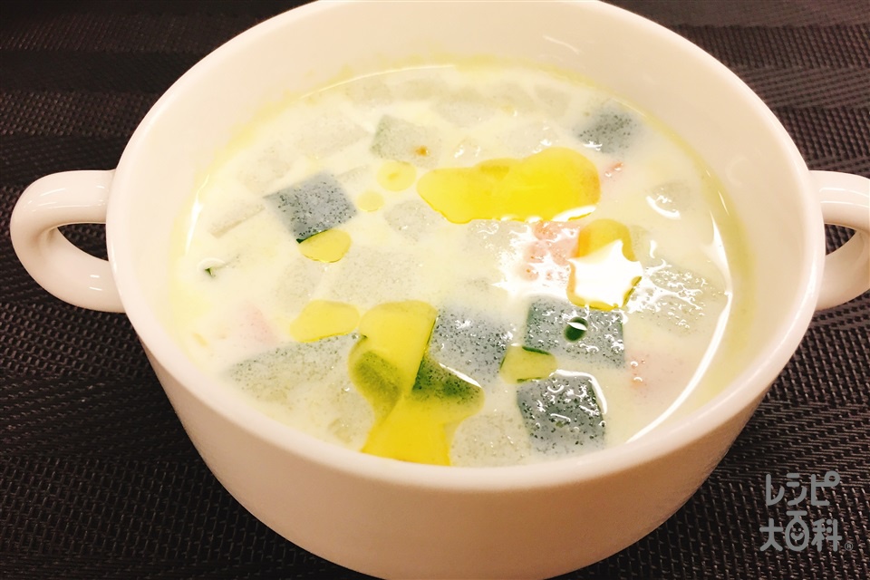 和の冷製枝豆スープ(ズッキーニ+牛乳を使ったレシピ)