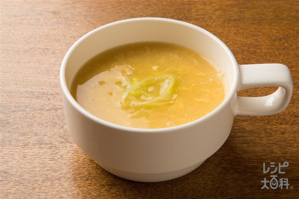 しっとりささみの中華風コーンスープ(クリームコーン缶+鶏ささ身を使ったレシピ)