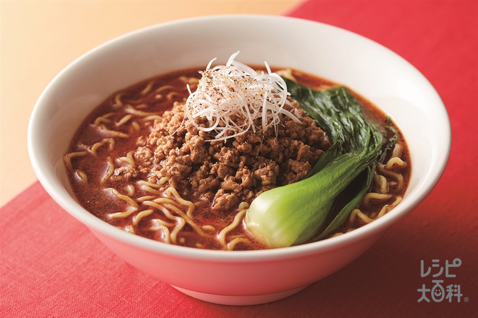 汁あり担担麺 ~四川担担麺用アレンジ~(中華ゆでめん+豚ひき肉を使ったレシピ)
