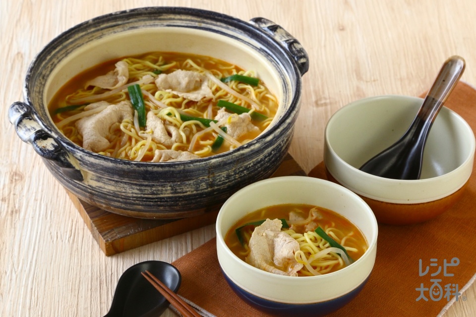 鍋の〆 とんこつ味噌ラーメンのレシピ 作り方 味の素パーク の