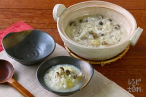 鍋の〆 豆乳リゾット