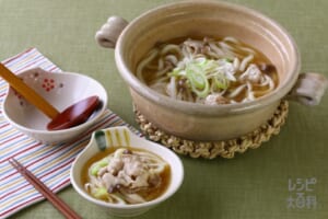 鍋の〆 野菜だしうどん