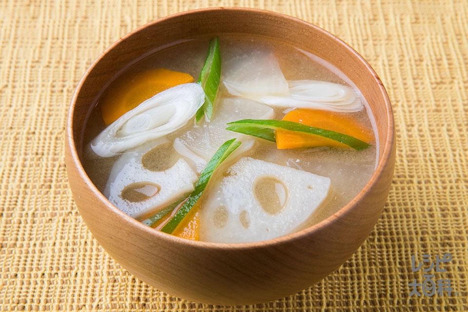 加賀の根菜みそ汁(大根+れんこんを使ったレシピ)