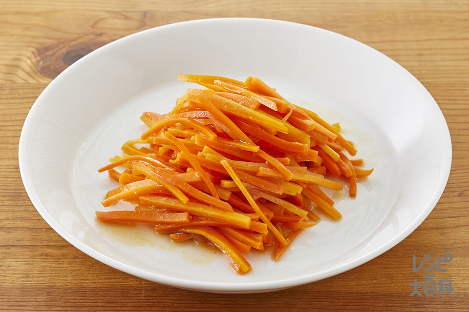 にんじんのレンジ温野菜♪黒酢味(にんじんを使ったレシピ)