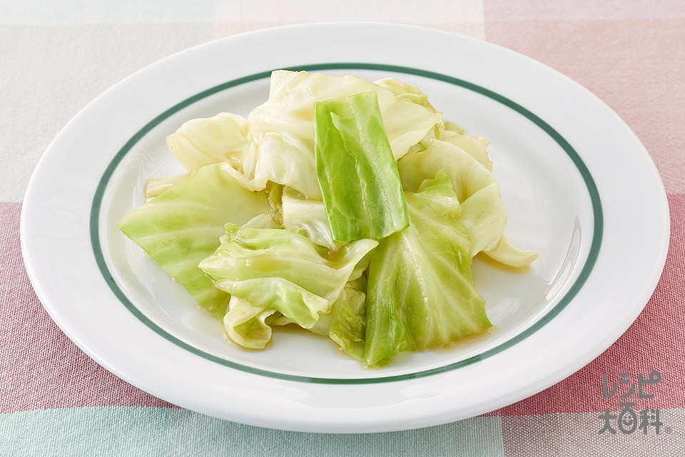 キャベツのレンジ温野菜♪黒酢味(春キャベツを使ったレシピ)