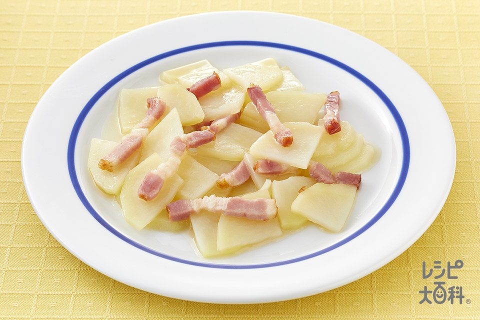 じゃがベーコンのレンジ温野菜♪バーニャカウダ味(じゃがいも+ベーコンを使ったレシピ)