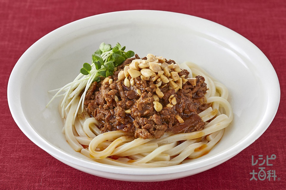 四川担担うどん(干しうどん+豚ひき肉を使ったレシピ)