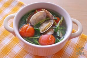 あさりとミニトマトの洋風スープ
