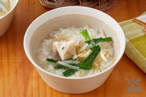 鍋の〆 にら玉炒め鍋で作るクッパ