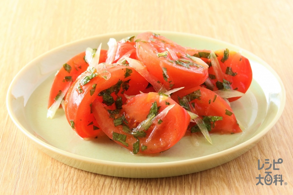 トマトの青じそ和え(トマト+玉ねぎを使ったレシピ)