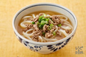 肉みそうどん ぽかぽか生姜みそ のレシピ 作り方 レシピ大百科 レシピ 料理 味の素パーク 生うどんや豚ひき肉を使った料理