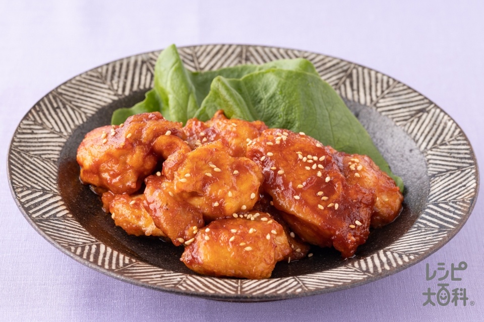 うま辛 ヤンニョムチキンのレシピ 作り方 レシピ大百科 レシピ 料理 味の素パーク 鶏もも肉を使った料理