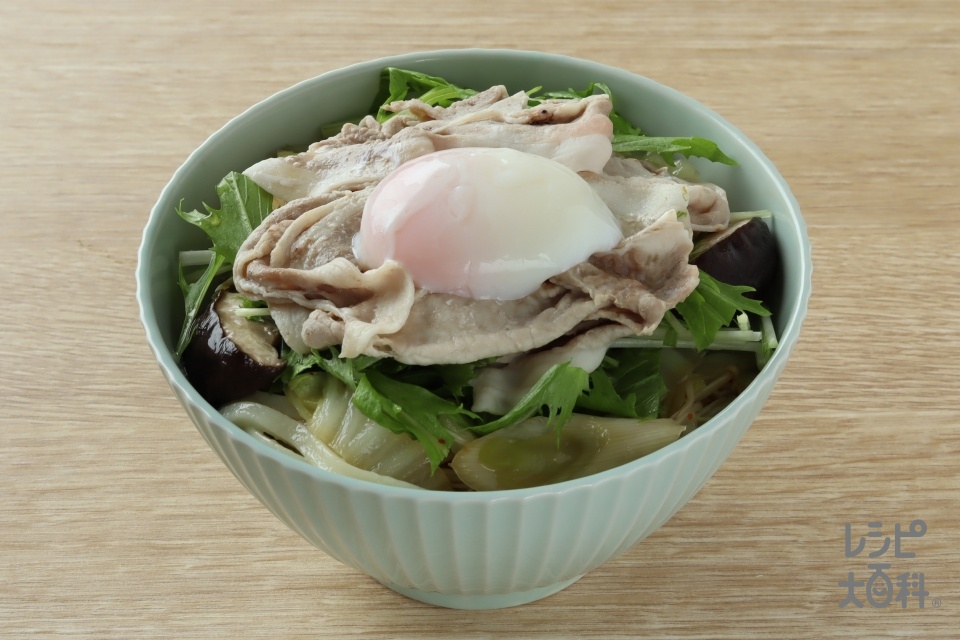 冷製豚すきうどん(冷凍うどん+豚ロースしゃぶしゃぶ肉を使ったレシピ)