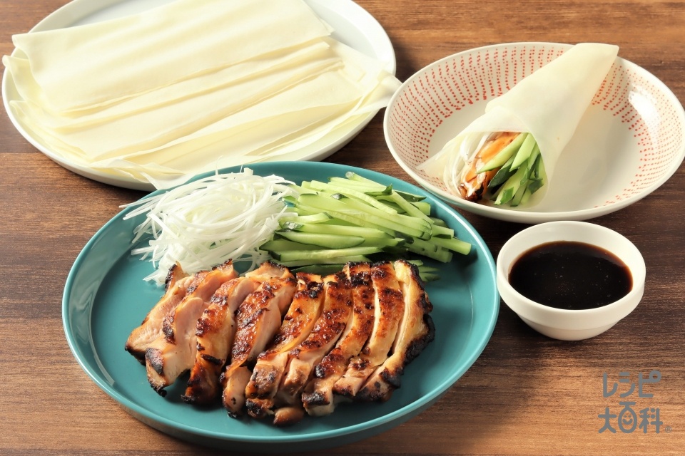 オイスターソースで☆北京ダック風(鶏もも肉+きゅうりを使ったレシピ)