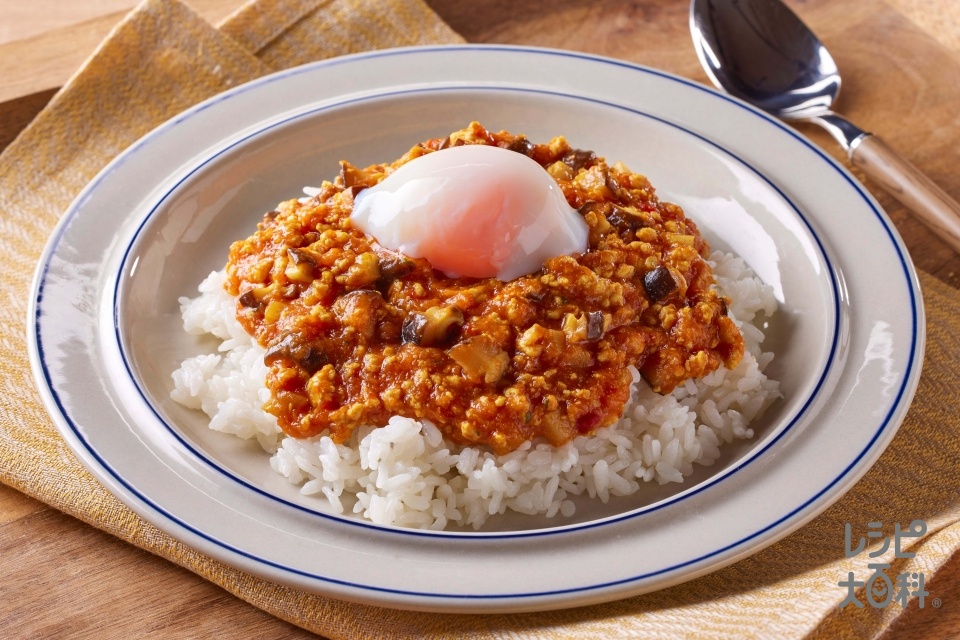 おいしい低脂質カレー　和風トマトキーマ(鶏むねひき肉+ご飯を使ったレシピ)