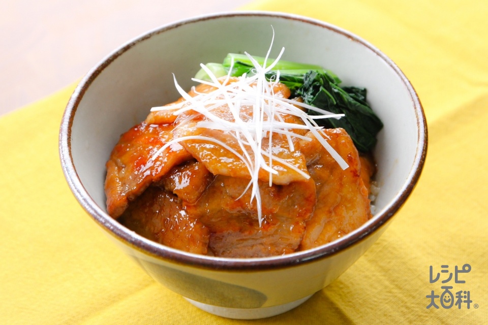 角煮風豚丼(豚バラ肉+ご飯を使ったレシピ)