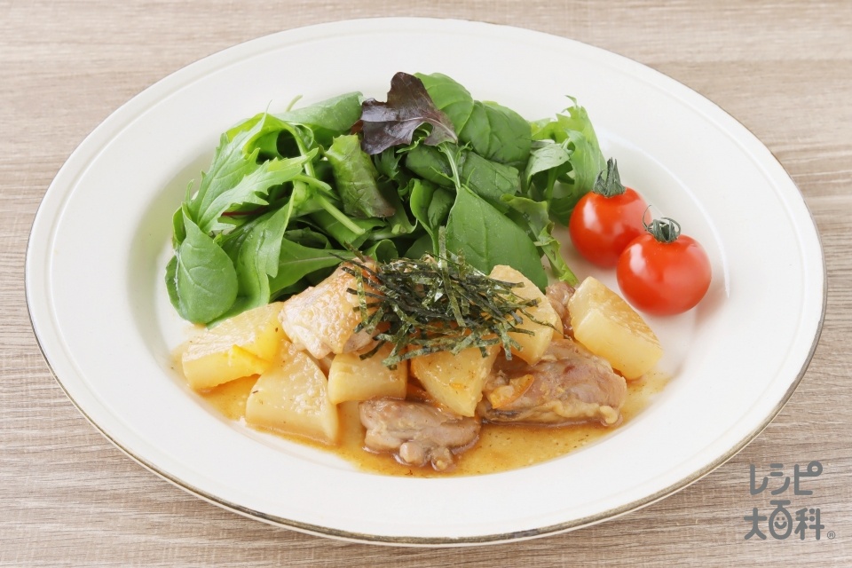 和風マーマレードチキン(大根+鶏もも肉（皮つき）を使ったレシピ)