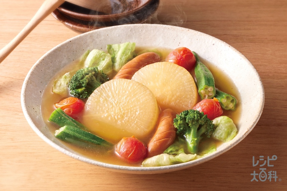 野菜おでん(大根+レタスを使ったレシピ)