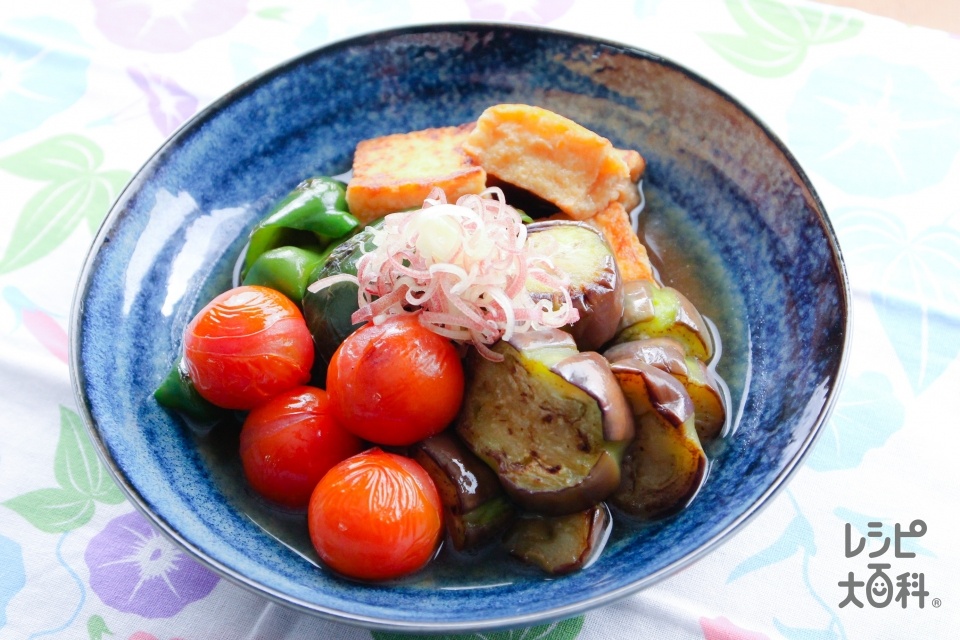 夏野菜のさっぱり煮びたし(厚揚げ+なすを使ったレシピ)