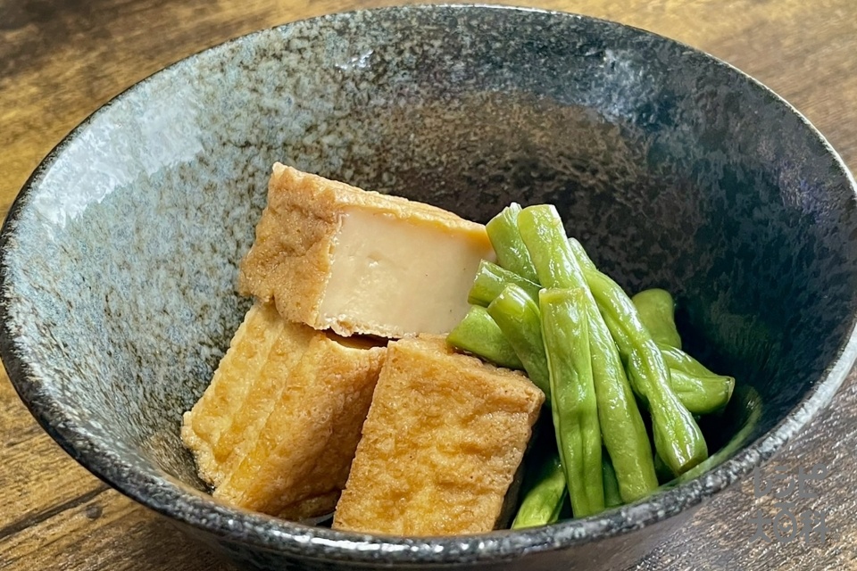 厚揚げといんげんの煮びたし＜塩分控えめ＞(厚揚げ+さやいんげんを使ったレシピ)