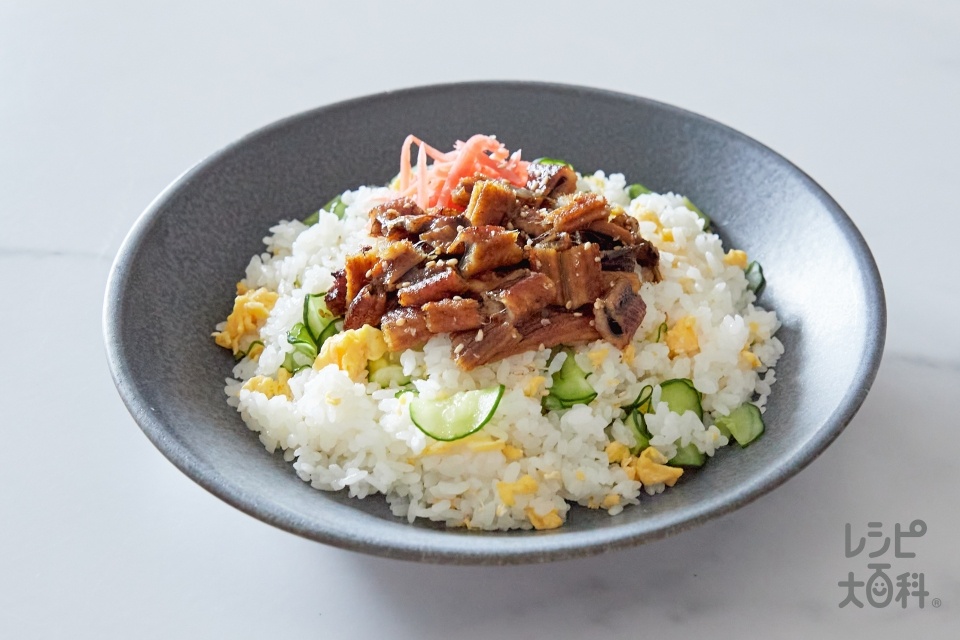 焼き穴子のちらし寿司＜塩分控えめ＞(米+焼きあなごを使ったレシピ)