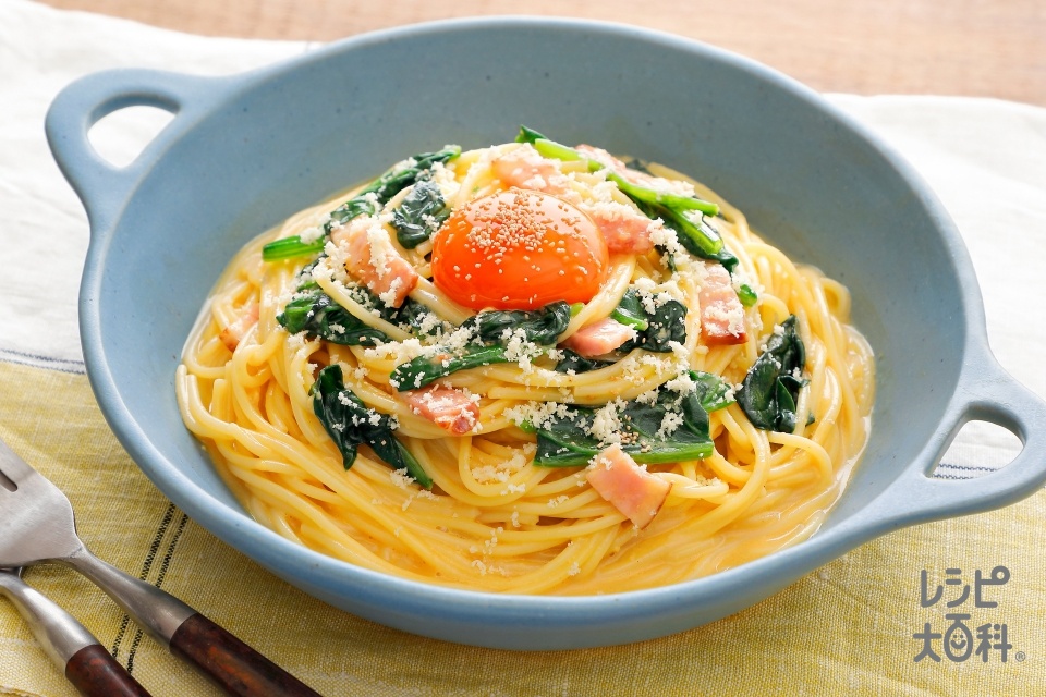 和風カルボナーラ(スパゲッティ+卵を使ったレシピ)
