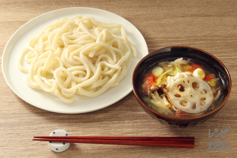 ずるびき風うどん(ゆでうどん+白菜を使ったレシピ)