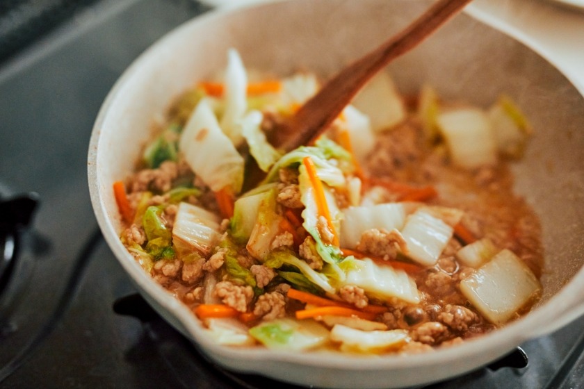 白菜とひき肉の帆立だし塩あんかけの作り方_2_2