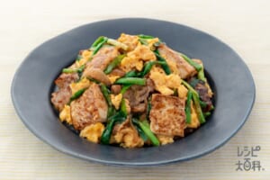 ふんわり卵の豚バラ豆腐みそ炒め