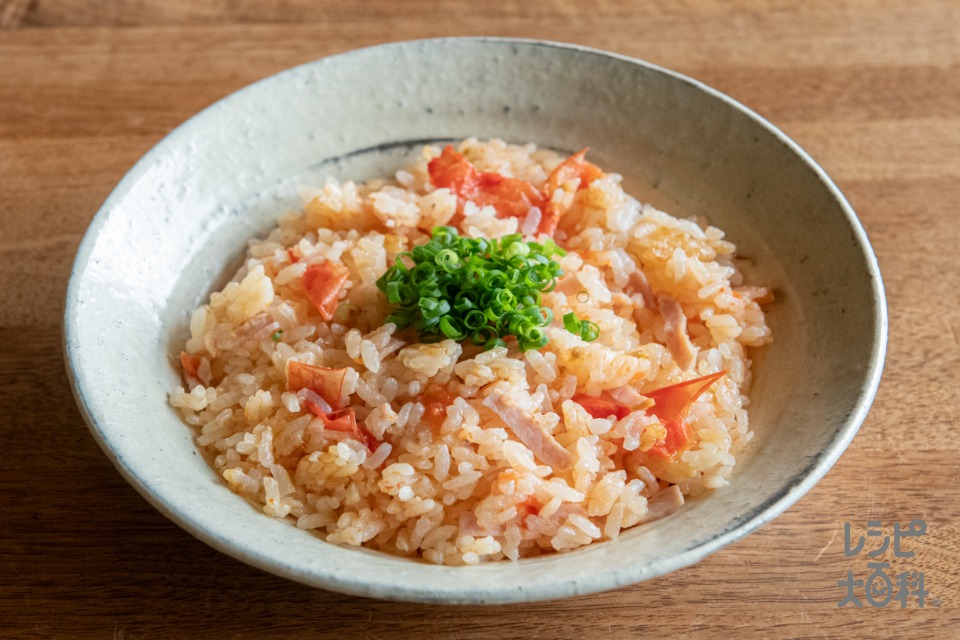 トマトとハムの中華炊き込みごはん