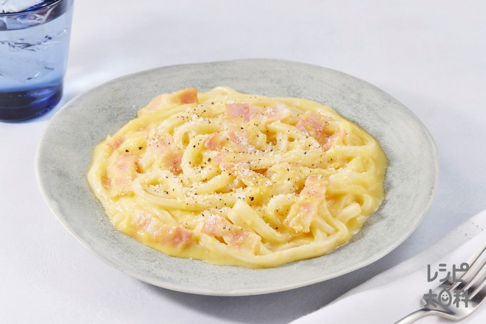 コンポタカルボナーラうどん
